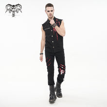 Load image into Gallery viewer, PT191 Ripped Leg Bloody Printed Men&#39;s Punk Trousers
