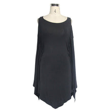 Load image into Gallery viewer, SKT038 daily life punk women black bat sleeve off-the-shoulder modal dress
