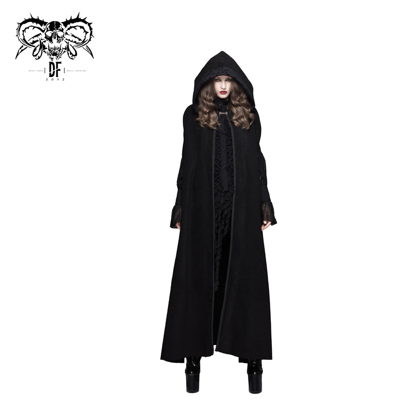 CT031 Hallowmas festival feather woollen hooded gothic big cape for women and men