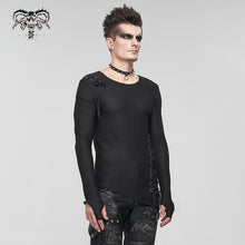 Load image into Gallery viewer, TT177 Coarse mesh asymmetric men T-shirt
