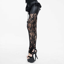 Load image into Gallery viewer, EPT001 Playboy Bunny asymmetrical booty rose layered lace leggings
