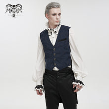 Load image into Gallery viewer, WT06902 Blue gothic men&#39;s vest with tail
