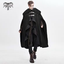 Load image into Gallery viewer, CA016 punk open arms men winter fur big cloak with loops
