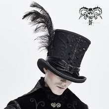 Load image into Gallery viewer, AS069 Gothic gentleman feather high quality spiked woolen top hats
