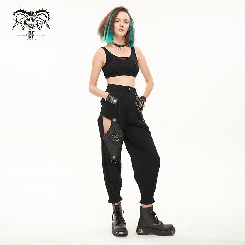 PT187 Diablo daily life functional style women punk cargo pants