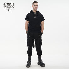 Load image into Gallery viewer, PT184 Men&#39;s side pockets metal decoration leather feet pants
