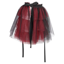 Load image into Gallery viewer, SKT147 Punk Rock Black and Red One Piece Women&#39;s Skirt
