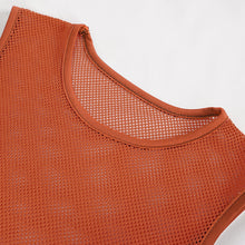 Load image into Gallery viewer, TT19702 Orange Diamond-shaped net basic style men vest
