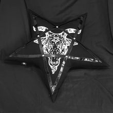 Load image into Gallery viewer, LS004 Baphomet printed pentagram pillow
