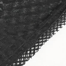 Load image into Gallery viewer, TT230 Cyberpunk black mesh Turtleneck Short Sleeve Women&#39;s T-Shirt
