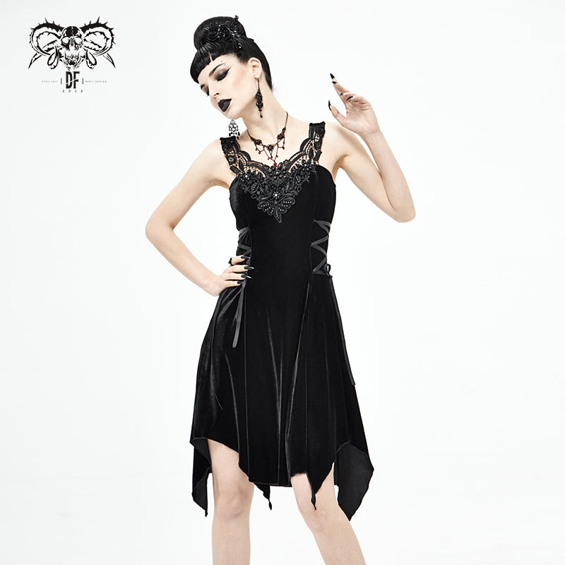 SKT131 Everyday Gothic sharp-angled hem Dress