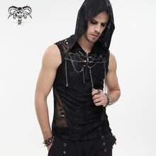 Load image into Gallery viewer, TT201 PUNK Sleeveless men Hoodie with chains
