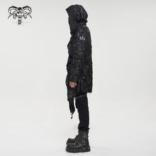 Load image into Gallery viewer, CT177 Decadent Gothic Cross Ragged Knit Men&#39;s Hooded Jacket
