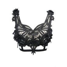 Load image into Gallery viewer, EAS003 Feathers detachable 3D flowers sexy lingerie ladies accessories with fur

