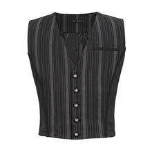 Load image into Gallery viewer, WT06601 Striped Removable Swallowtail Men&#39;s Vest
