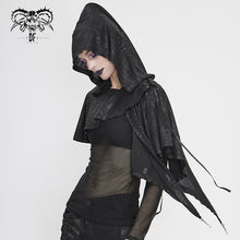 Load image into Gallery viewer, CA021 dark thin hooded  small shawl
