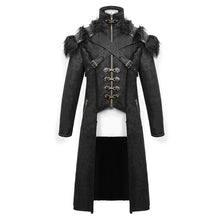 Load image into Gallery viewer, CT150 short front and long back punk fur warm men coat with detachable cape collar
