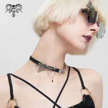 Load image into Gallery viewer, AS136 punk women adjustable chain Spider web metal asymmetric choker
