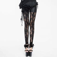 Load image into Gallery viewer, EPT001 Playboy Bunny asymmetrical booty rose layered lace leggings
