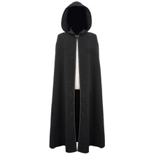Load image into Gallery viewer, CT031 Hallowmas festival feather woollen hooded gothic big cape for women and men

