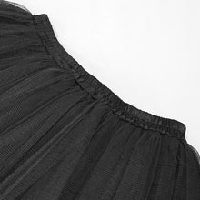 Load image into Gallery viewer, SKT00301 Gothic formal dress accessory women multilayer hard mesh black bustle
