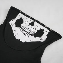 Load image into Gallery viewer, TT213 Turtleneck Mask Skull Printed Raglan Sleeve Hoodie
