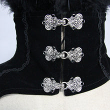 Load image into Gallery viewer, ECA006 Gothic sexy ladies one-shoulder feather velveteen collar with metal clasp
