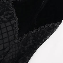 Load image into Gallery viewer, ESKT036 sexy ladies horizontal neck high slit gothic party slip dress black
