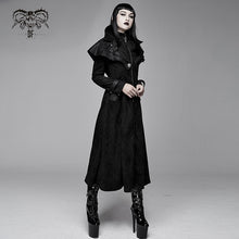 Load image into Gallery viewer, CT135 big shawl collar hand embroidered women zipper up gothic long coat
