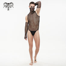 Load image into Gallery viewer, SX01301 Mesh sexy one piece men bodysuit
