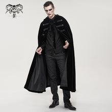 Load image into Gallery viewer, CA02601 Gothic black fur collar velvet cloak
