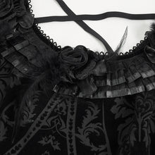 Load image into Gallery viewer, SKT163 Gothic flocked printing off-the-shoulder dress
