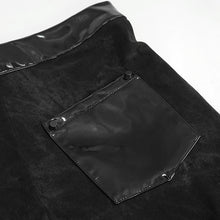 Load image into Gallery viewer, PT125 Women punk dark fringe patent leather spliced leggings
