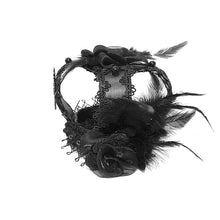 Load image into Gallery viewer, AS052 Gothic cosplay women cross crown headwear with feather
