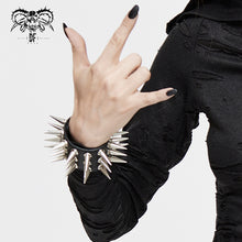 Load image into Gallery viewer, AS079 punk unisex heavy metal wide multi-row spiked leather bracelet
