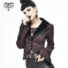 Load image into Gallery viewer, CT170 Wavy pattern Gothic Short Jacket with Detachable Hem
