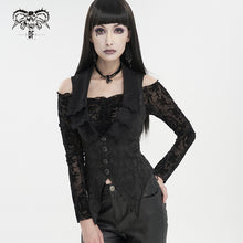 Load image into Gallery viewer, WT074 Deep V multi-layer collar Gothic vest
