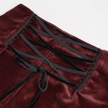 Load image into Gallery viewer, PT170 Gothic Stretch Velvet Women&#39;s High Waist Shorts
