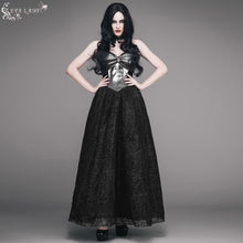 Load image into Gallery viewer, ESKT001 gothic wedding bride Elk forest flocking old castle printing floral formal dress slip dress
