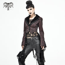 Load image into Gallery viewer, CT170 Wavy pattern Gothic Short Jacket with Detachable Hem
