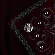 Load image into Gallery viewer, CT117 Gothic palace embroidered metal rivets wine dovetail coat for men
