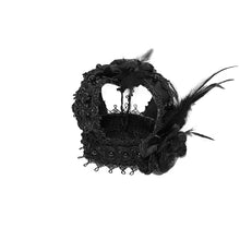 Load image into Gallery viewer, AS052 Gothic cosplay women cross crown headwear with feather
