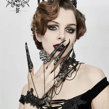 Load image into Gallery viewer, AS051 gothic sexy women lace bracelet with decoration fingerstall
