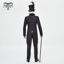 Load image into Gallery viewer, CT173 Gothic black and red bloody embroidered men coat
