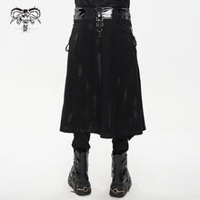 Load image into Gallery viewer, SKT148 Punk patent leather spliced men&#39;s kilt
