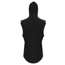 Load image into Gallery viewer, TT209 Basic style loose sleeveless punk black men hoodie
