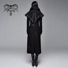 Load image into Gallery viewer, CT135 big shawl collar hand embroidered women zipper up gothic long coat
