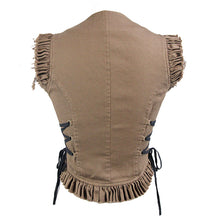 Load image into Gallery viewer, WT029 Summer Steampunk zipper up sexy women short waistcoats with loops

