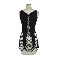 Load image into Gallery viewer, TT062 Summer daily wear centipede back hollow out punk women black halter vest
