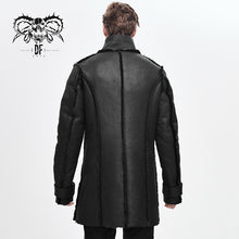 Load image into Gallery viewer, CT148 high collar unedged punk short fur winter thick jacket for men
